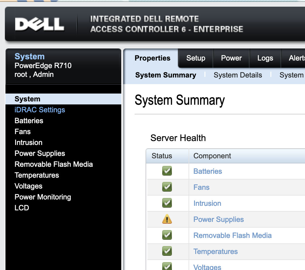 iDRAC Menu