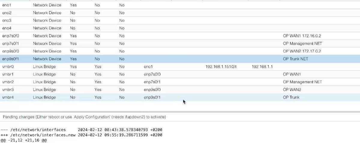 create bridge connections all